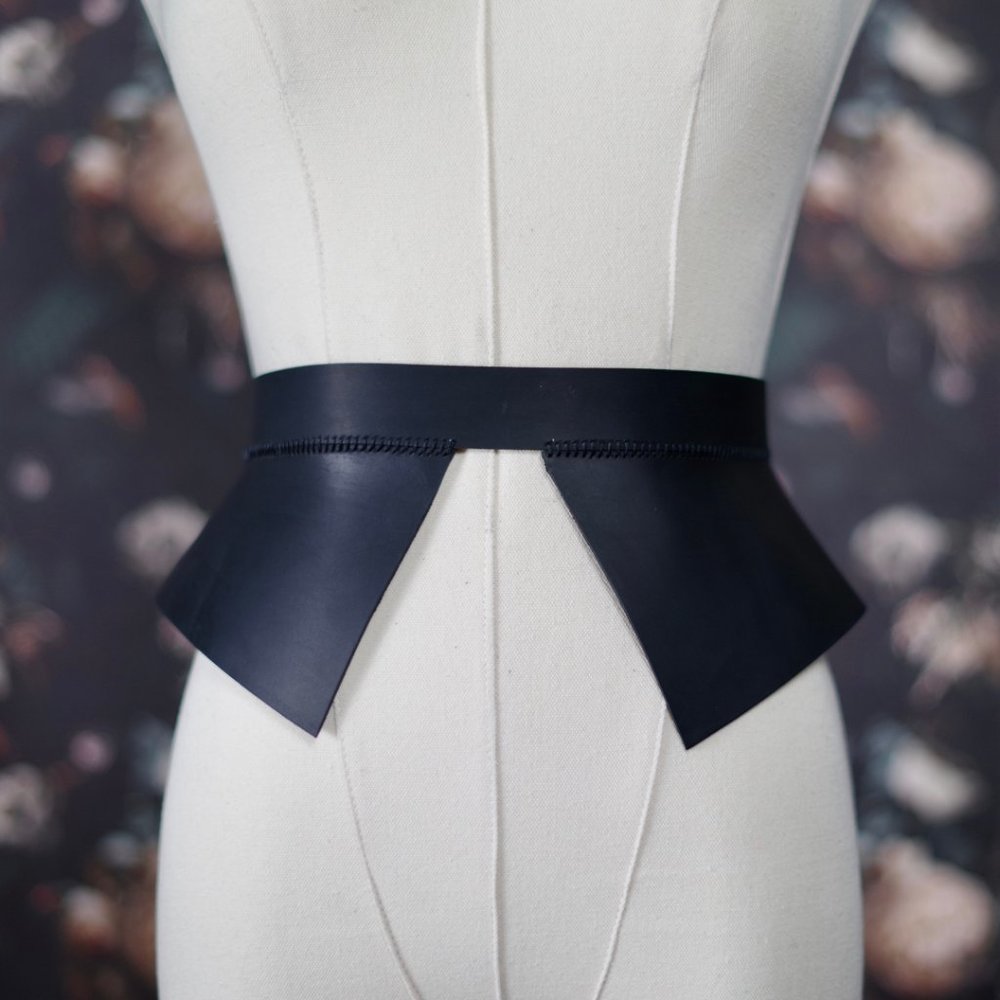 Gotham Belt in Matte Black Leather